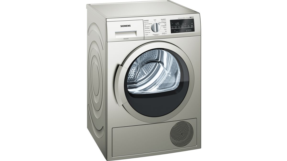 iQ500 Isı Pompalı Kurutma Makinesi  8 kg silver WT45W41STR 